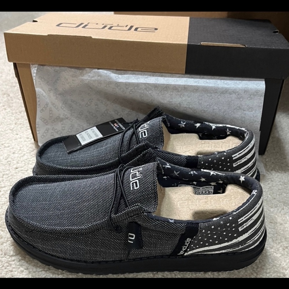 Hey Dude Wally Break Patriotic Shoes- Exclusive Style